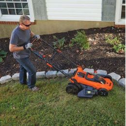 Cordless 20-inch Electric Lawn Mower with Two Lithium ion Batteries