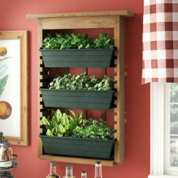 3 Piece Indoor/Outdoor Wood Wall Planter Vertical Garden