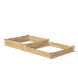 4 ft x 8 ft Pine Wood 2 Tier Raised Garden Bed - Made in USA