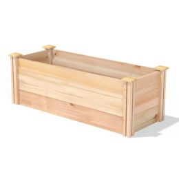 48 in x 16 Premium Cedar Wood Raised Garden Bed - Made in USA