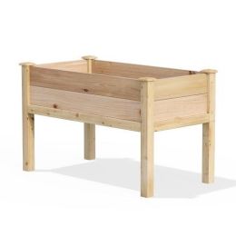 Farmhouse 2-ft x 4-ft Cedar Wood Raised Garden Bed Planter Box - Made in USA