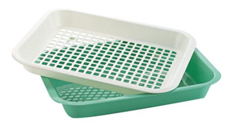 Plastic Drain Vegetables And Fruit Tray Dish Rack Kitchen Compartment Tray(D0101HX9AFG)