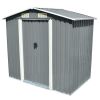 Garden Storage Shed Gray Metal 80.3"x52"x73.2"(D0102HEJIQU)