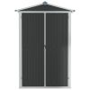 Garden Shed Anthracite 42.3"x18.1"x72" Galvanized Steel(D0102HHMWKP)