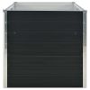 Raised Garden Bed Anthracite 63"x31.5"x30.3" Galvanized Steel(D0102HEJV3Y)