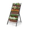 5-tier Vertical Garden Planter Box Elevated Raised Bed with 5 Container(D0102HH658T)