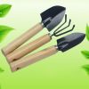 Practical Wood Handle Metal Garden Weeder Bow Rake Shovels-(Set Of Three)(D0101H5IRB7)
