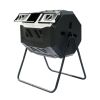 Garden Composting Tumbler, 42 Gallon Capacity with 2 Chambers Dual Rotating, Outdoor Yard Compost Bin,w/Sliding Door & Solid Steel  YJ(D0102HETJ9V)