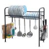 Stainless Steel Single Layer, Inner Length 90cm Kitchen Bowl Rack Shelf(D0102HEVY1Y)