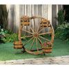 Summerfield Terrace Wagon Wheel Barrel Planter Display